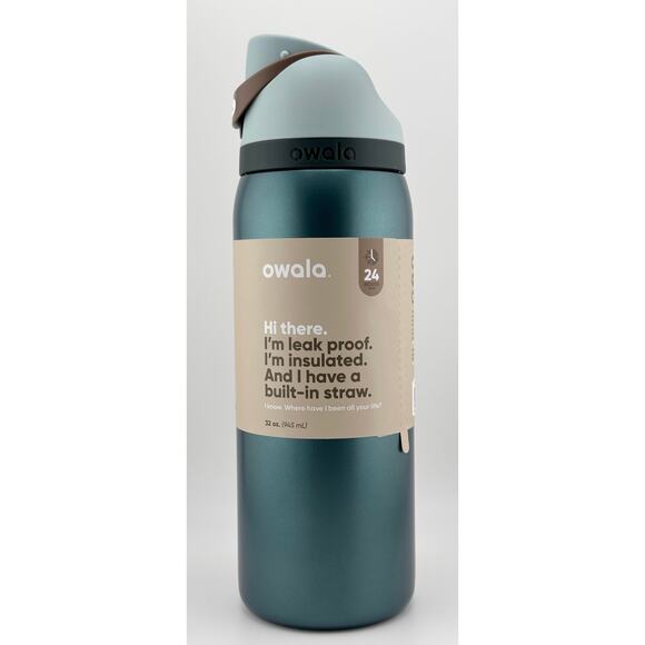 Owala HOLIDAY SPECIAL EDITION 32 oz FreeSip Water Bottle, METALLIC GREEN - Picture 3 of 7
